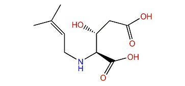 N-Dimethylallyl-threo-3-hydroxyglutamic acid